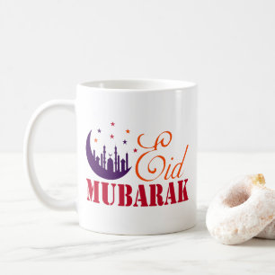 Islamische Eid-Grüße - Modernes Eid Mubarak White Kaffeetasse