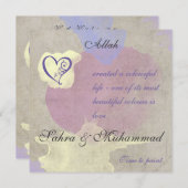 Islamische Einladung - Watercolormalerei der Liebe (Vorne/Hinten)