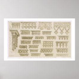 Islamische Entwürfe für Kornweiden, Balkone und Ma Poster