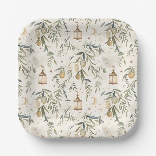 Islamische Festplatten von Olive & Lantern Pappteller (Vorderseite)