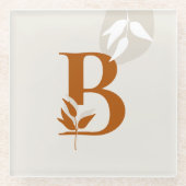 Islamische Frau Monogramm Glas Untersetzer Boho Hi (Vorderseite)