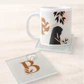 Islamische Frau Monogramm Glas Untersetzer Boho Hi