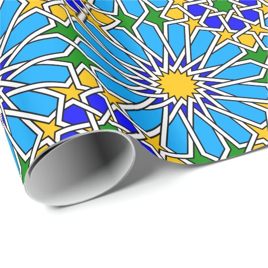 Islamische geometrische Muster Geschenkpapier (Rolleneckpunkt)