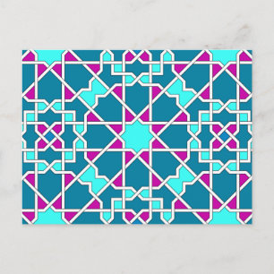 Islamische geometrische Muster Postkarte