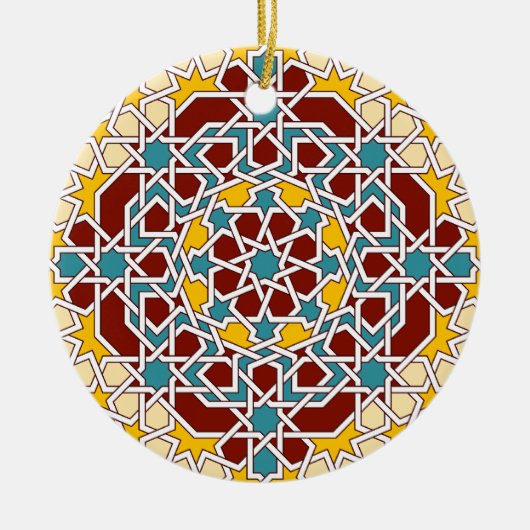 Islamische geometrische Musterverzierung Keramik Ornament (Vorne)