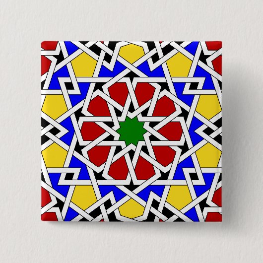 Islamische geometrische Taste Button (Vorderseite)