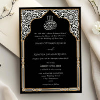 Islamische Gold-Schwarze Architektur Ornate Arabes
