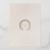 Islamische Heirat Grüne Hochzeit Ottoman Türkisch Folieneinladung (Rückseite)