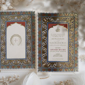 Islamische Heirat Grüne Hochzeit Ottoman Türkisch Folieneinladung