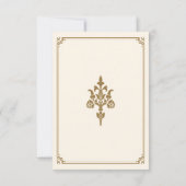 Islamische Hochzeit an der traditionellen Creme un RSVP Karte (Rückseite)