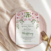 Islamische Hochzeit Bismillah Elegante Blumenblätt Einladung