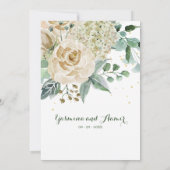 Islamische Hochzeit Bismillah Elegante Rose Einladung (Rückseite)