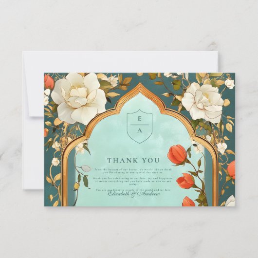 Islamische Hochzeit Dankeskarte (Vorderseite)