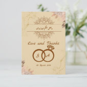 Islamische Hochzeit Dankeskarte (Stehend Vorderseite)