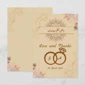 Islamische Hochzeit Dankeskarte (Vorne/Hinten)