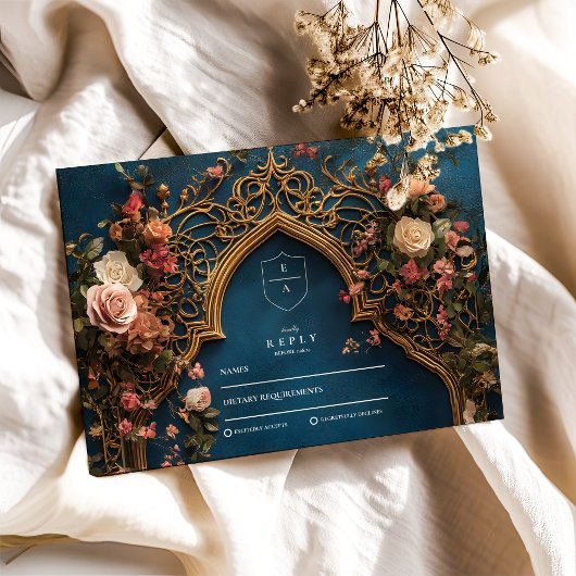 Islamische Hochzeit der Marine RSVP Karte