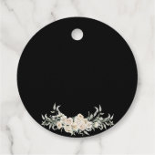 Islamische Hochzeit der Schwarzen und Golden Flora Geschenkanhänger (Rückseite)