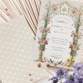 Islamische Hochzeit im Vintagen Garten Folieneinladung