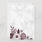 Islamische Hochzeit in Burgund und Weiß-Marmor Einladung (Rückseite)