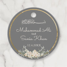 Islamische Hochzeit in Grau und Gold