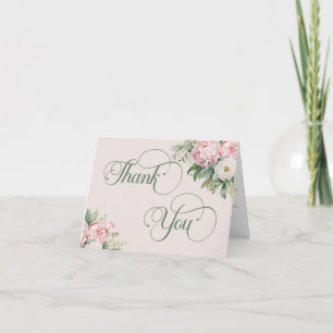 Islamische Hochzeit in Rosa und Weiß Dankeskarte