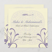 Islamische Hochzeit Katb Kitab Verlobung Einladung (Vorne/Hinten)