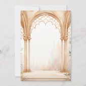 Islamische Hochzeit mit arabischer Wasserfarbe Einladung (Rückseite)