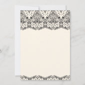 Islamische Hochzeit mit Cream und Black Lace Einladung (Rückseite)