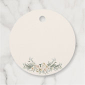 Islamische Hochzeit mit Cream und Gold-Floral Geschenkanhänger (Rückseite)