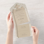 Islamische Hochzeit: Perforierte UAWG All In One Einladung (Abreißen)