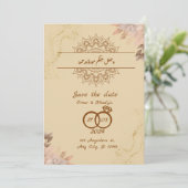 Islamische Hochzeit Save The Date (Stehend Vorderseite)