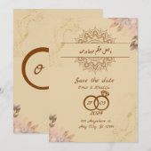 Islamische Hochzeit Save The Date (Vorne/Hinten)