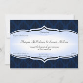 Islamische Hochzeit-Verlobung Bismillah königlich  Einladung (Rückseite)