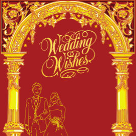 Islamische Hochzeiten - Grüße und Glückwunsch Dankeskarte