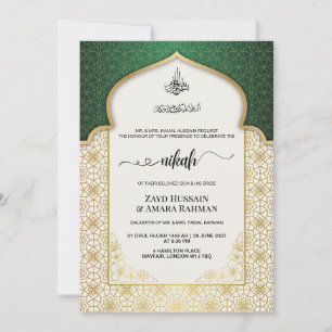 Islamische Hochzeitseinladung 6 Farben in Juwe Einladung