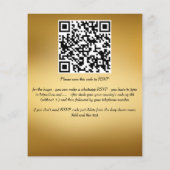 Islamische Hochzeitseinladung Gold mit Brautpaar (Rückseite)