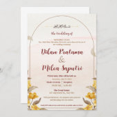 Islamische Hochzeitskarte Einladung (Vorne/Hinten)