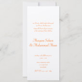 Islamische Hochzeitsreise-Verlobung Einladung (Rückseite)