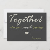 Islamische Hochzeitszeitspapiere - Verlobung bismi Einladung (Vorderseite)