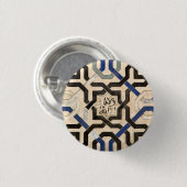 Islamische Kalligraphie des Alhambra-Wandmusters Button (Vorne & Hinten)