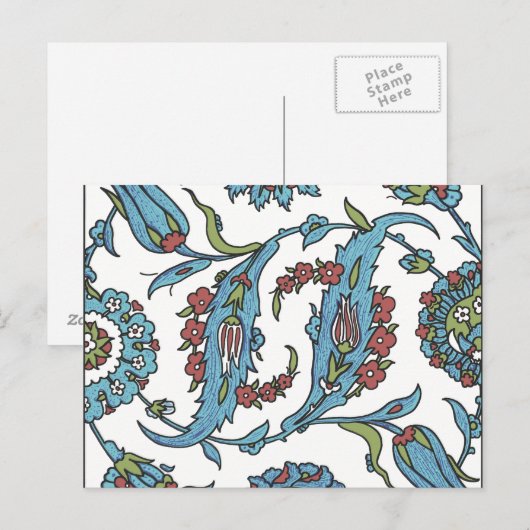 Islamische Keramik Tile #1 Postkarte (Vorne/Hinten)