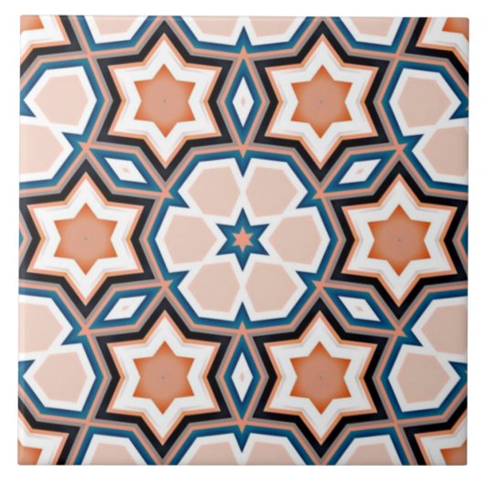 Islamische Keramik Tile Design Patterns Lachs Fliese (Vorderseite)