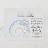 Islamische Kinderankündigung für Baby Boy Ankündigung (Vorne/Hinten)
