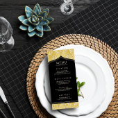 Islamische Königliche Goldene Damaskus-Hochzeit Menükarte