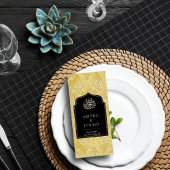 Islamische Königliche Goldene Damaskus-Hochzeit Menükarte