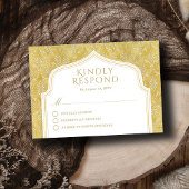 Islamische Königliche Goldene Damaskus-Hochzeit RSVP Karte