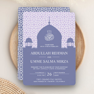 Islamische Kuppel Pastell Violett Muslimische Hoch Einladung