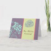 Islamische lila Gratulationskarte Karte (Vorderseite)