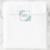 Islamische Moderne Blumenkalligrafie Ramadan Mubar Quadratischer Aufkleber (Tasche)