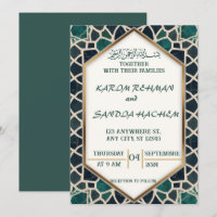 Islamische Mosaik-Hochzeitseinladung